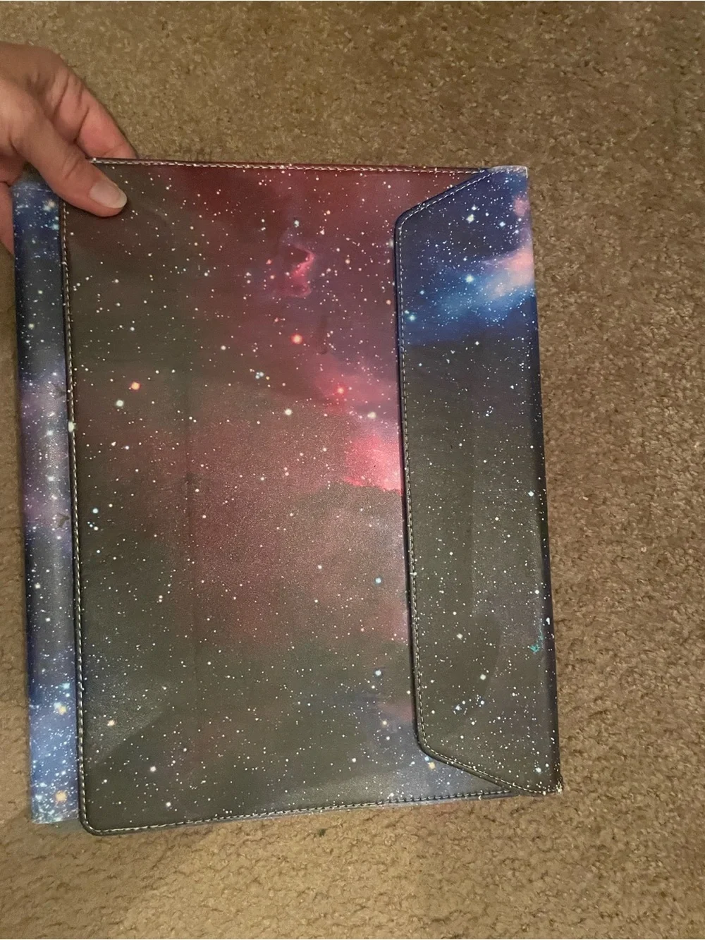 Galaxy Print Tablet Folio Case - Multicolor